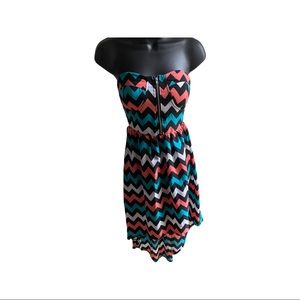 Multi Color Spring dress with train